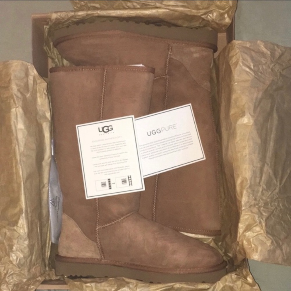 Chestnut tall uggs